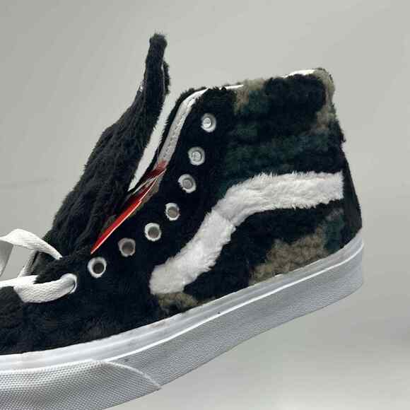 NWOB UNISEX VANS SK8-HI SHERPA FUR CAMO MULTI COLOR SNEAKERS MEN’S SZ 6.5 WM 8 - Picture 8 of 10